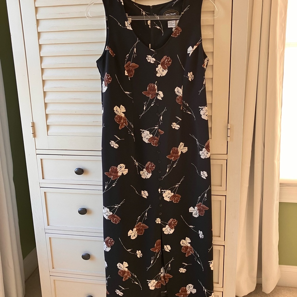 Floral Black Dress